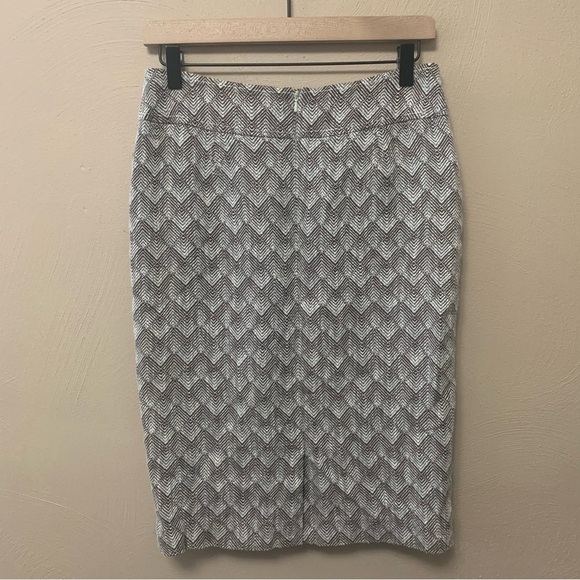 Tory Burch Xoona Skirt Tweed Herringbone Brown Cream Ivory Size 8 - Picture 6 of 11